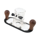 Maxbell Wood Router Base Adjustable Slotting Bracket for Furniture Opening Engraving Black