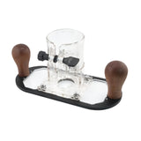 Maxbell Wood Router Base Adjustable Slotting Bracket for Furniture Opening Engraving Black