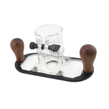 Maxbell Wood Router Base Adjustable Slotting Bracket for Furniture Opening Engraving Black