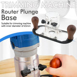 Maxbell Wood Router Base Adjustable Slotting Bracket for Furniture Opening Engraving Black