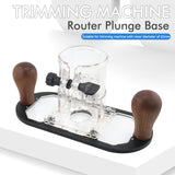 Maxbell Wood Router Base Adjustable Slotting Bracket for Furniture Opening Engraving Black