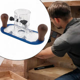 Maxbell Wood Router Base Adjustable Slotting Bracket for Furniture Opening Engraving Blue