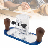 Maxbell Wood Router Base Adjustable Slotting Bracket for Furniture Opening Engraving Blue
