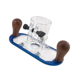 Maxbell Wood Router Base Adjustable Slotting Bracket for Furniture Opening Engraving Blue