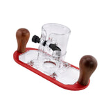 Maxbell Wood Router Base Adjustable Slotting Bracket for Furniture Opening Engraving Red