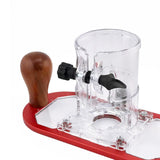 Maxbell Wood Router Base Adjustable Slotting Bracket for Furniture Opening Engraving Red