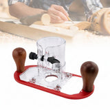 Maxbell Wood Router Base Adjustable Slotting Bracket for Furniture Opening Engraving Red