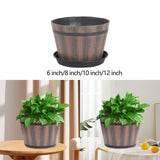 Maxbell Bucket Barrel Garden Planter Versatile Barrel Planter for House Desktop 6inch