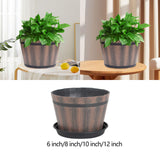 Maxbell Bucket Barrel Garden Planter Versatile Barrel Planter for House Desktop 6inch
