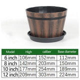 Maxbell Bucket Barrel Garden Planter Versatile Barrel Planter for House Desktop 8inch