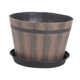 Maxbell Bucket Barrel Garden Planter Versatile Barrel Planter for House Desktop 8inch