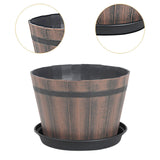 Maxbell Bucket Barrel Garden Planter Versatile Barrel Planter for House Desktop 8inch