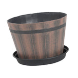 Maxbell Bucket Barrel Garden Planter Versatile Barrel Planter for House Desktop 10inch