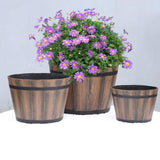 Maxbell Bucket Barrel Garden Planter Versatile Barrel Planter for House Desktop 10inch