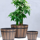 Maxbell Bucket Barrel Garden Planter Versatile Barrel Planter for House Desktop 10inch