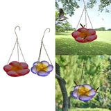 Maxbell Bird Waterer Feeder Weatherproof Stable Feeding Dish for Outside Garden Tree Red Yellow