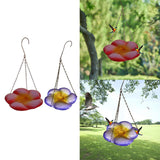 Maxbell Bird Waterer Feeder Weatherproof Stable Feeding Dish for Outside Garden Tree Red Yellow
