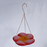 Maxbell Bird Waterer Feeder Weatherproof Stable Feeding Dish for Outside Garden Tree Red Yellow