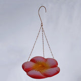 Maxbell Bird Waterer Feeder Weatherproof Stable Feeding Dish for Outside Garden Tree Red Yellow