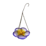 Maxbell Bird Waterer Feeder Weatherproof Stable Feeding Dish for Outside Garden Tree Purple Yellow