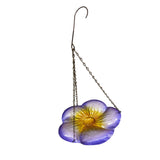 Maxbell Bird Waterer Feeder Weatherproof Stable Feeding Dish for Outside Garden Tree Purple Yellow