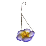Maxbell Bird Waterer Feeder Weatherproof Stable Feeding Dish for Outside Garden Tree Purple Yellow