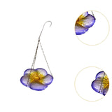 Maxbell Bird Waterer Feeder Weatherproof Stable Feeding Dish for Outside Garden Tree Purple Yellow