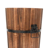 Maxbell Wooden Bucket Barrel Planter for Plants with Ergonomic Handles Patio Planter S Style A