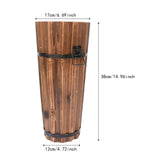 Maxbell Wooden Bucket Barrel Planter for Plants with Ergonomic Handles Patio Planter S Style A