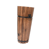 Maxbell Wooden Bucket Barrel Planter for Plants with Ergonomic Handles Patio Planter S Style A