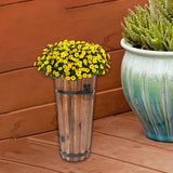Maxbell Wooden Bucket Barrel Planter for Plants with Ergonomic Handles Patio Planter S Style A