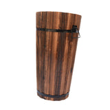 Maxbell Wooden Bucket Barrel Planter for Plants with Ergonomic Handles Patio Planter M Style A