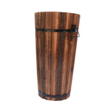 Maxbell Wooden Bucket Barrel Planter for Plants with Ergonomic Handles Patio Planter M Style A