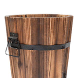 Maxbell Wooden Bucket Barrel Planter for Plants with Ergonomic Handles Patio Planter S Style B