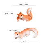 Maxbell 2 Pieces Squirrel Figurines Cute Animal Figurine for Outdoor Backyard Indoor