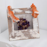 Maxbell 2 Pieces Squirrel Figurines Cute Animal Figurine for Outdoor Backyard Indoor