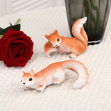 Maxbell 2 Pieces Squirrel Figurines Cute Animal Figurine for Outdoor Backyard Indoor