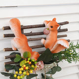 Maxbell 2 Pieces Squirrel Figurines Cute Animal Figurine for Outdoor Backyard Indoor