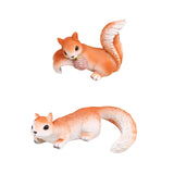 Maxbell 2 Pieces Squirrel Figurines Cute Animal Figurine for Outdoor Backyard Indoor