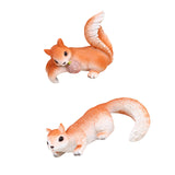Maxbell 2 Pieces Squirrel Figurines Cute Animal Figurine for Outdoor Backyard Indoor