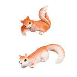 Maxbell 2 Pieces Squirrel Figurines Cute Animal Figurine for Outdoor Backyard Indoor