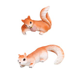 Maxbell 2 Pieces Squirrel Figurines Cute Animal Figurine for Outdoor Backyard Indoor