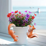 Maxbell 2 Pieces Squirrel Figurines Cute Animal Figurine for Outdoor Backyard Indoor