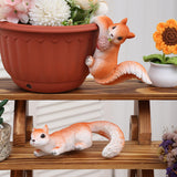 Maxbell 2 Pieces Squirrel Figurines Cute Animal Figurine for Outdoor Backyard Indoor