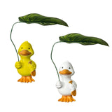 Maxbell Duck Statue Wedding Gift Decorative Tabletop Ornament for Patio Table Office white