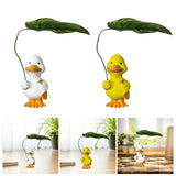 Maxbell Duck Statue Wedding Gift Decorative Tabletop Ornament for Patio Table Office white
