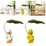 Maxbell Duck Statue Wedding Gift Decorative Tabletop Ornament for Patio Table Office white