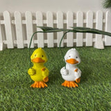 Maxbell Duck Statue Wedding Gift Decorative Tabletop Ornament for Patio Table Office white