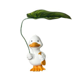 Maxbell Duck Statue Wedding Gift Decorative Tabletop Ornament for Patio Table Office white