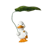 Maxbell Duck Statue Wedding Gift Decorative Tabletop Ornament for Patio Table Office white